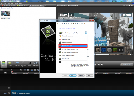 camtasia 3 open